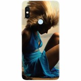 Husa silicon pentru Xiaomi Mi Max 3, Girl In Blue Dress