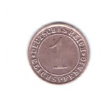 Moneda Germania 1 pfennig 1925 E, stare buna, curata