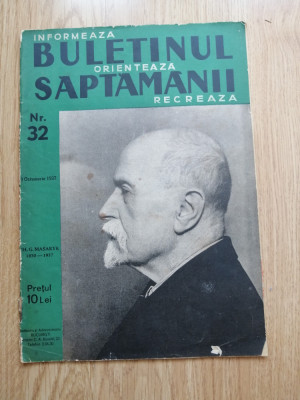 Buletinul saptamanii: Revista actualitatii in cuvinte si imagini, nr 32 - 1937 foto