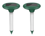 Set 2 Aparate Anti Daunatori Gradina Solare MRG M1063, Ultrasunete, Raza 650mp, Rozatoare, Insecte, Reptile, Verde