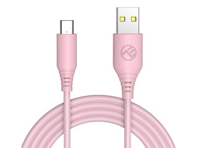 Cablu silicon Tellur USB to Type-C, 3A, 1m, roz foto