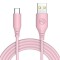 Cablu silicon Tellur USB to Type-C, 3A, 1m, roz