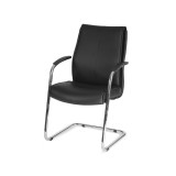 Scaun Gaming Piele/Stofa THINK Fara Roti, Metal Cromat, 130kg, Ergonomic, Birou