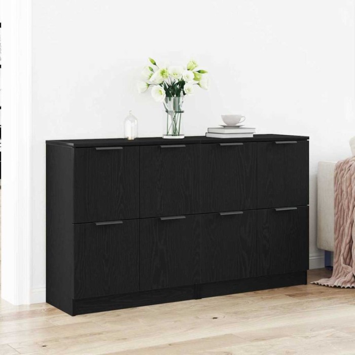 Bufet Stejar negru 180 x 30 x 70 cm Lemn compozit