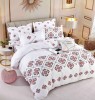 Lenjerie pat dublu,bumbac finet,6 piese cu elastic,motiv traditional cu romburi-A421, Jojo Home