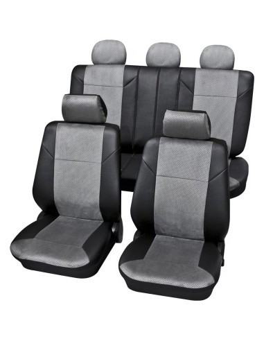 Set Huse Scaun Universale Din Piele Ecologica Petex Gri