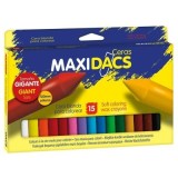 Creioane cerate groase, cutie carton, 15 culori/cutie, ALPINO MaxiDacs