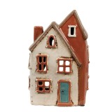 Cumpara ieftin Candela Casuta ceramica maro bej 13x8x20 cm