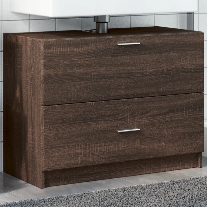 Gossi dulap de chiuveta, stejar maro, 78x37x59 cm, lemn prelucrat