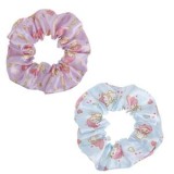 Elastice de păr din satin, Set 2 buc, Verde și Lila, Model My Melody, CMCLASS
