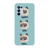 Husa compatibila cu Oppo A54 5G model Emotionally complex Grumpy Cat, Silicon, TPU, Viceversa, Transparent, Carcasa