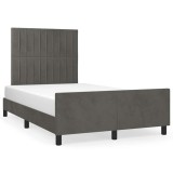 Cumpara ieftin Cadru de pat fara saltea, gri inchis, 120x200 cm, catifea