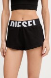 Diesel pantaloni scurți ARIANNA-D-POP culoarea negru, uni, high waist, A17659.0IKBJ