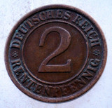 7.709 GERMANIA WEIMAR 2 RENTENPFENNIG 1924 J, Europa, Bronz