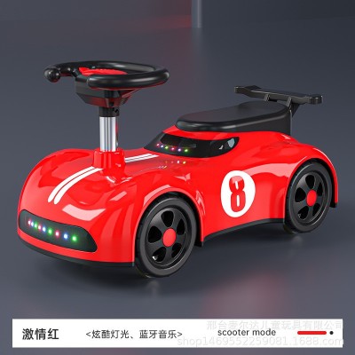Children&amp;#039;s scooter walker 1-3 years old Bluetooth music yo-yo car - color: red; size: 59.26.31 foto