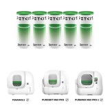 Set 5 role compacte de saci PETKIT litiera pisici Cat Waste Bag Set pentru Litiera Smart PETKIT Pura Max 2/ Purobot Max Pro