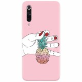 Husa silicon pentru Xiaomi Mi 9, Rainbow Pinepple