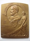 PLACHETA EXPOZITIA GENERALA ROMANA 1906 , GRAVORI CIZEK &amp; RESCH, CAROL I, IM 1.182