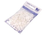 Suport Cablu Rotund PAWBOL Alb 8mm USMO 8 - Ambalaj 100 buc.
