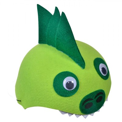 Pălărie Deghizare, Model Dinozaur Verde, Material Moale, Elastic Reglabil foto