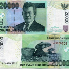 Bancnota Indonezia 20.000 Rupii 2004/2015 - P151e UNC ( inele omron )