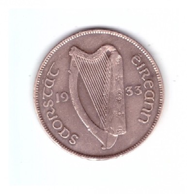 Moneda Irlanda 1 pingin 1933, stare buna, curata foto