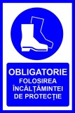 Placuta obligatorie folosirea incaltamintei de protectie