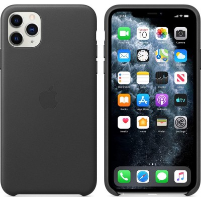 Husa Piele Apple iPhone 11 Pro, Neagra MWYE2ZM/A foto