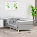 VidaXL Cadru de pat fără saltea, gri deschis, 100x200 cm, textil