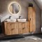 Set Mobilier baie, MDF, 7 piese, 120 cm, Adel Stejar