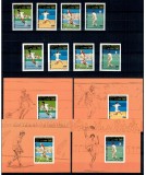 Comores 1987 - Jocurile Olimpice, tenis, serie dantelata, nedantelata si colite nedantelate neuzate