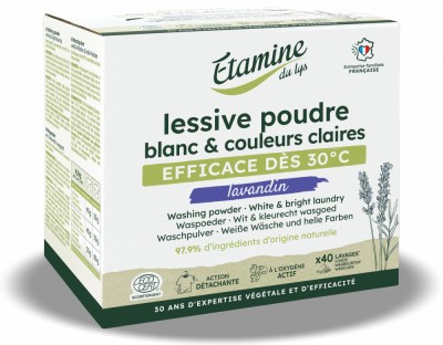 Detergent pudra BIO rufe albe si culori deschise, parfum lavanda Etamine foto