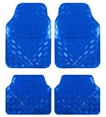 Covorase Auto Universale, model Diamond, culoare Crom Albastru