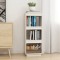 Gossi biblioteca/separator camera, alb, 40x35x103 cm, lemn masiv pin