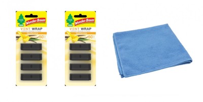 Odorizant auto Wunder- Baum Vent 2 Pack Vanillaroma si Laveta Microfibra 30x40cm foto