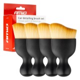 Set perii detailing auto pentru curatare interior 4 buc AMiO, peri antistatici premium, rezistente la substante chimice, 100x50 mm