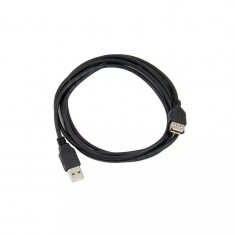 Cablu prelungitor USB 2.0, 2m Negru