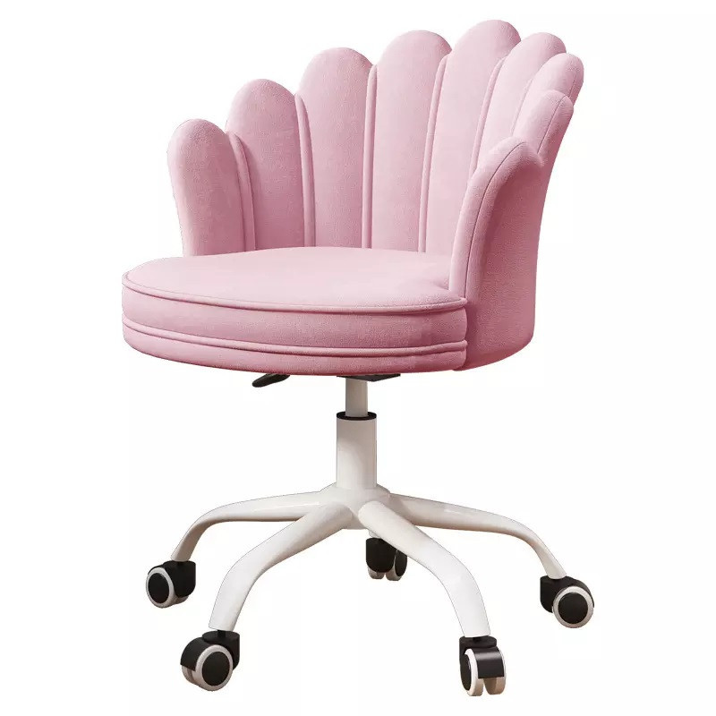 Scaun de birou,roz, din catifea, elegant, ergonomic, rotativ, inaltime  reglabila | arhiva Okazii.ro