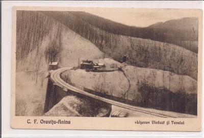 Carte postala necirculata din perioada interbelica Calea ferata Oravita-Anina foto