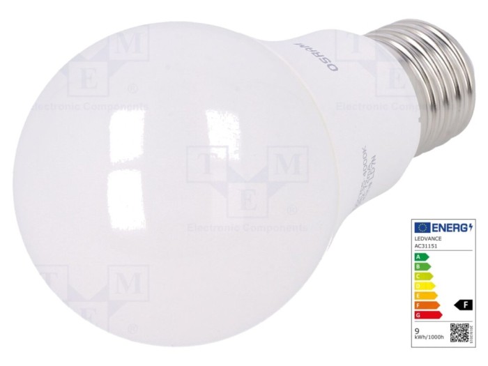 Lampă LED E27 9W 4000K
