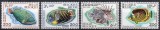 Set timbre Belgia 1968 &ndash; 125 de ani ai Grădinii Zoologice din Anvers, Pești tropicali, Michel 1527&ndash;1530, MNH -A50