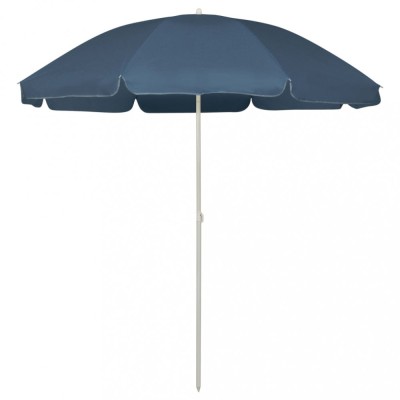vidaXL Umbrelă de soare de plajă, albastru, 240 cm 314704 foto