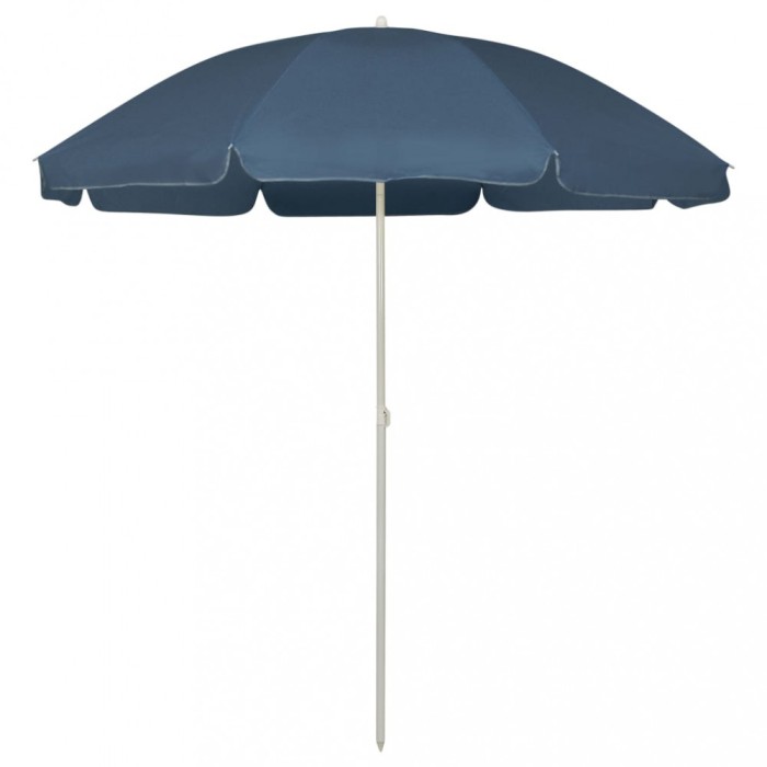 vidaXL Umbrelă de soare de plajă, albastru, 240 cm 314704
