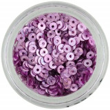 Paiete nail art violet roz - formă de disc, INGINAILS