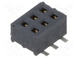 Conector SAMTEC şiruri pini mamă PIN 6 1,27mm gold flash SMT soclu