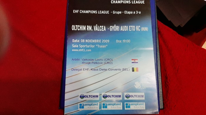program Oltchim Rm. Valcea - Gyori Eto KC