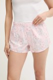 Hollister Co. pantaloni scurți de pijama din bumbac culoarea roz, bumbac, KI346-5016