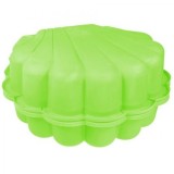 Cutie Nisip Scoica Dubla Paradiso Verde, 87x77 cm, Plastic, +18 luni, Jucarie Gradina, Apa/Nisip