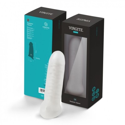 Soft Prelungitor Penis Realistic Transparent, Virgite, 18 cm foto