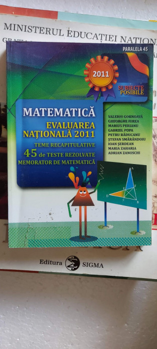 MATEMATICA EVALUARE NATIONALA TEME RECAPITULATIVE 45 DE TESTE REZOLVATE PERIANU